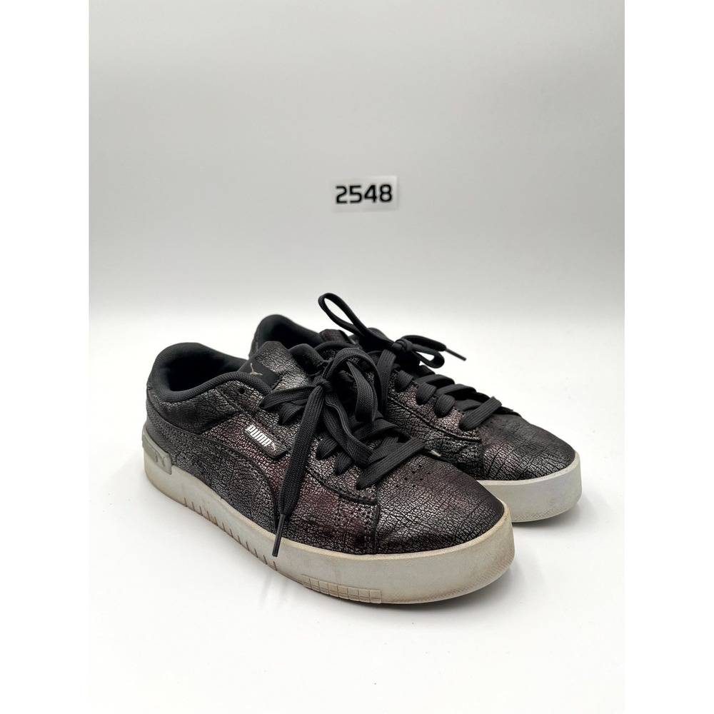 Puma Jada 382972-01 Women's 8 Shoes Black Metallic Crush Snake Premium Sneakers